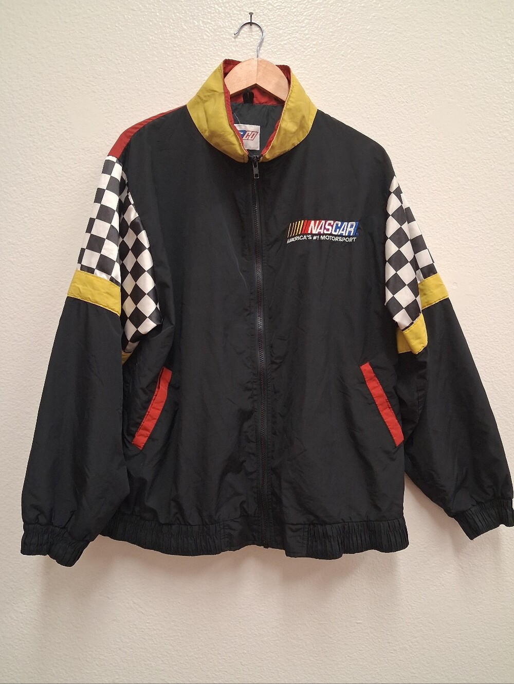 VTG JEBCO Sportswear NASCAR Racing Jacket Full Zip Embroidered USA -Men's Large